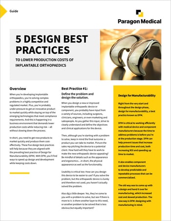 5 Design Best Practice for Orthopaedics Guide 5 Design Best Practice for Orthopaedics Guide