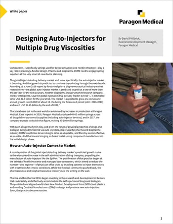 Designing Auto-Injectors White Paper Designing Auto-Injectors White Paper