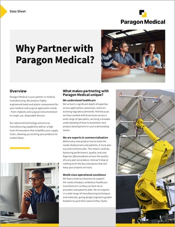 Data Sheet: Why Partner with Paragon Medical Data Sheet: Why Partner with Paragon Medical
